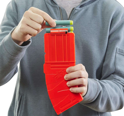 OUTLET Zestaw kolorowa zautomatyzowana Wyrzutnia Nerf DINOSQUAD Rampage zabawkowa broń + 19 miękkich strzałek Hasbro USZKODZONE OPAKOWANIE