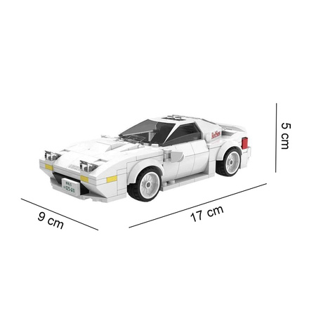OUTLET Klocki Konstrukcyjne CaDA Sportowe Auto Biały samochód wyścigowy Race Car Mazda RX-7 FC35 Initial D 282 elementy USZKODZONE OPAKOWANIE