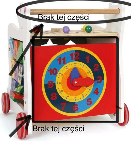 Drewniany edukacyjny chodzik pchacz Miś WADLIWY TOWAR