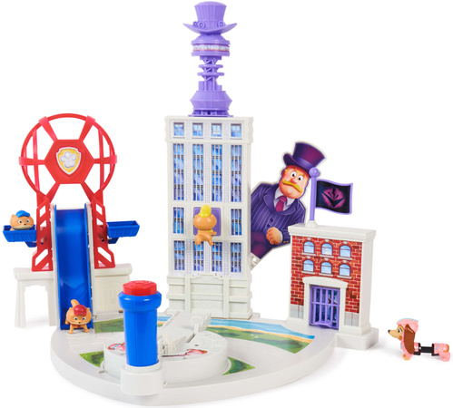 OUTLET Psi Patrol The Mighty Movie Wielki Film Zestaw Baza Liberty&Poms + 4 figurki pieski szczeniaczki WADLIWY