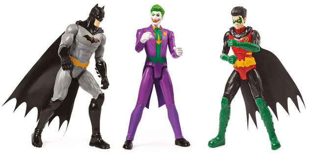 OUTLET Duży Zestaw 3w1 DC Comics Duże figurki Batman, Robin, Joker 30 cm USZKODZONE OPAKOWANIE