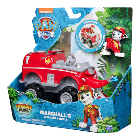 OUTLET Zestaw Psi Patrol Jungle Pups Pojazd Marshalla + figurka WADLIWY