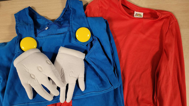 OUTLET Strój karnawałowy mario dla chłopca dziewczynki przebranie 134-146 cm PO ZWROCIE