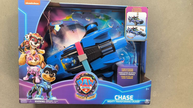 OUTLET Psi Patrol The Mighty Movie Wielki Film Figurka Chase Niebieski pojazd wóz policyjny Interaktywne autko Deluxe światło dźwięk PO ZWROCIE