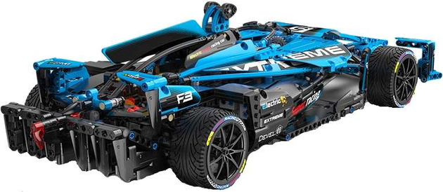 OUTLET Klocki konstrukcyjne CaDA Duże auto wyścigowe 60 cm Samochód sportowy Electric Super Racing Car Niebieska wyścigówka Pojazd 1667 elementów USZKODZONE OPAKOWANIE