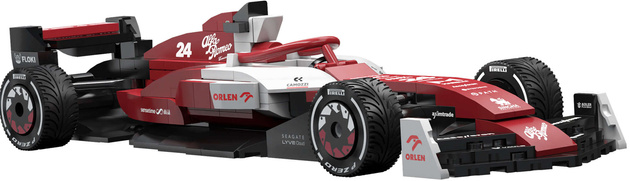 OUTLET Klocki konstrukcyjne CaDA samochód wyścigowy czerwona wyścigówka Alfa Romeo F1 Team ORLEN C42 Formuła 1 pojazd auto 271 elementów USZKODZONE OPAKOWANIE