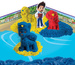 OUTLET Psi Patrol Plastyczny Piasek kinetyczny 340g Kinetic Sand + 3 foremki piesków Chase Marshall Rubble żółty niebieski czerwony USZKODZONE OPAKOWANIE