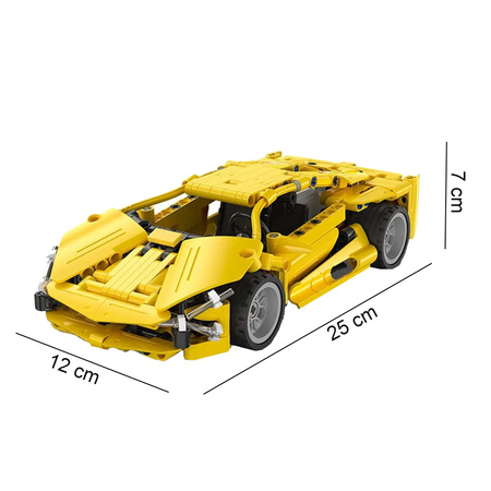 OUTLET Klocki konstrukcyjne CaDA Samochód sportowy wyścigowy 24 cm Auto Lightning Sports Car z napędem pull back 357 elementów USZKODZONE OPAKOWANIE