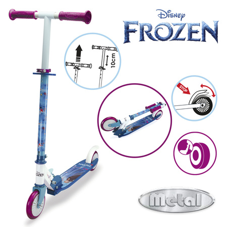 OUTLET Hulajnoga dwukołowa Kraina Lodu Disney składana z regulowaną kierownicą Frozen USZKODZONE OPAKOWANIE