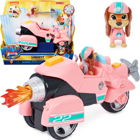 OUTLET Psi Patrol Liberty pojazd + figurka The Movie Film piesek i motor BRAK OPAKOWANIA