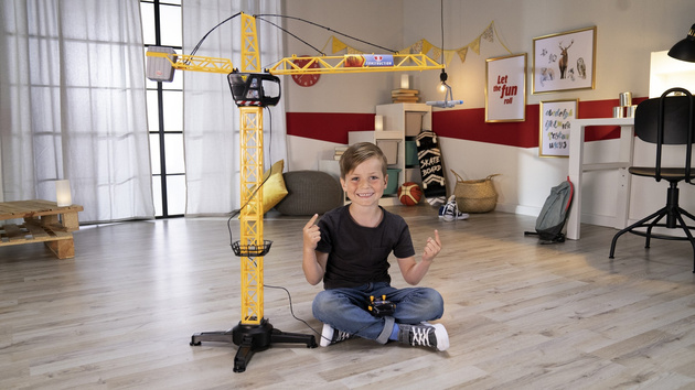 OUTLET Mega Crane Dźwig Żuraw z dźwiękiem zdalnie sterowany 100 cm + pilot WADLIWY