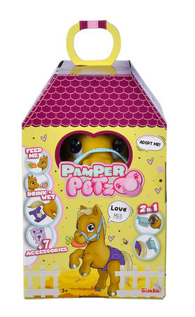 OUTLET Pamper Petz Konik Interaktywny figurka kucyk + akcesoria Pieluszkowy Gang USZKODZONE OPAKOWANIE