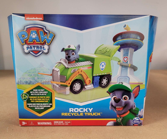 OUTLET Psi Patrol 2w1 Śmieciarka Rocky Figurka Pojazd Transformujący Eco USZKODZONE OPAKOWANIE