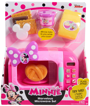 OUTLET Disney Myszka Minnie Mikrofalówka różowa dla dzieci światło/dźwięk Zestaw Kuchenka mikrofalowa WYBRAKOWANA