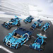 OUTLET Klocki CaDA 6w1 zestaw klocków konstrukcyjnych Blue Phantom Niebieski pojazd kaskaderski 509 elementów Samochód Auto Motor Motocykl Napęd pull-back STEAM USZKODZONE OPAKOWANIE