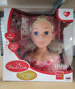 OUTLET Lalka Duża Głowa do stylizacji czesania włosów Fryzjer Księżniczka Koralia Princess Coralie + paletka do makijażu dla dzieci USZKODZONE OPAKOWANIE