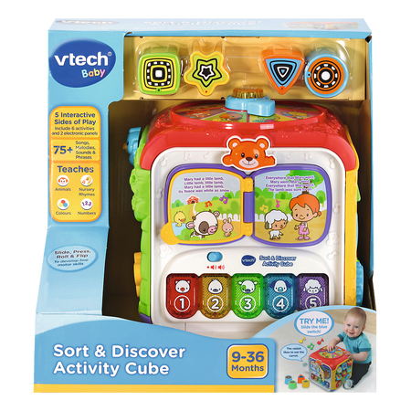OUTLET Kostka aktywności edukacyjna interaktywna grająca VTech BRAK OPAKOWANIA
