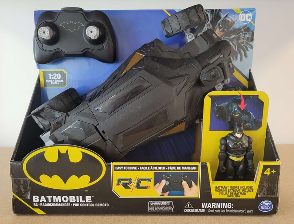 OUTLET Batman Batmobile zdalnie sterowany pojazd RC samochód auto i figurka DC Comics WADLIWY