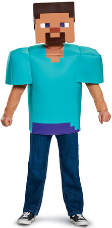 OUTLET Minecraft strój karnawałowy dla chłopca Steve kostium przebranie 125-135 cm (7-8 lat) 