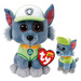 OUTLET Psi Patrol Maskotka Piesek Miękki Pluszak Rocky Przytulanka Beanie Boo's Brokatowe oczy 24cm 3+ TY WADLIWY