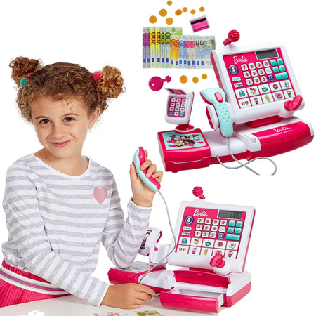 OUTLET Kasa sklepowa elektroniczna dla dzieci ze skanerem Barbie Klein USZKODZONE OPAKOWANIE