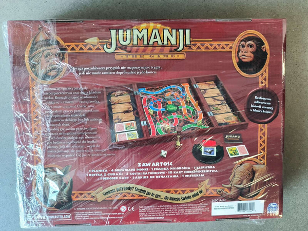 OUTLET Jumanji Gra Towarzyska Edycja Drewniana Spin Master NIEKOMPLETNA