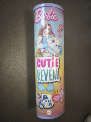 OUTLET Barbie Cutie Reveal Lalka Dalmatyńczyk niespodzianka w kostiumie pieska + figurka i akcesoria USZKODZONE OPAKOWANIE