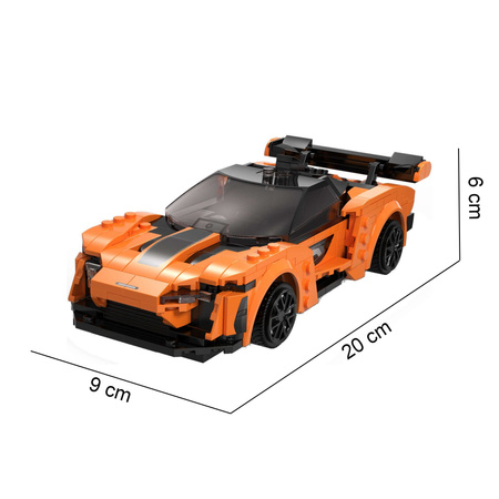 OUTLET Klocki konstrukcyjne CaDA Zdalnie sterowany samochód Blaze Car Pomarańczowe auto wyścigowe Pojazd sportowy RC Dual Mode 295 elementów USZKODZONE OPAKOWANIE
