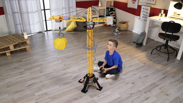 OUTLET Mega Crane Dźwig Żuraw z dźwiękiem zdalnie sterowany 120 cm + pilot WADLIWY