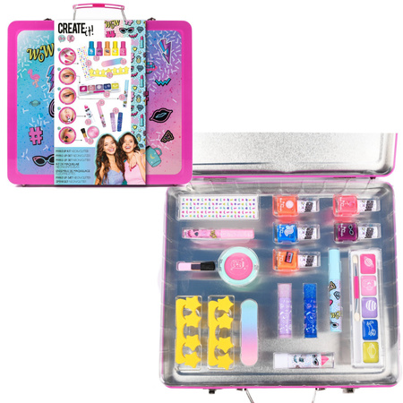 Create it! Walizka zestaw pachnący make-up i manicure neonowy USZKODZONE OPAKOWANIE