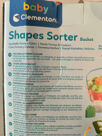 OUTLET Clementoni Baby 17106 Wiaderko sorter z klockami USZKODZONE OPAKOWANIE