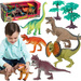 OUTLET Duże Dinozaury Figurki Tyranosaurus Spinosaurus Zestaw 10 Sztuk + Akcesoria USZKODZONE OPAKOWANIE
