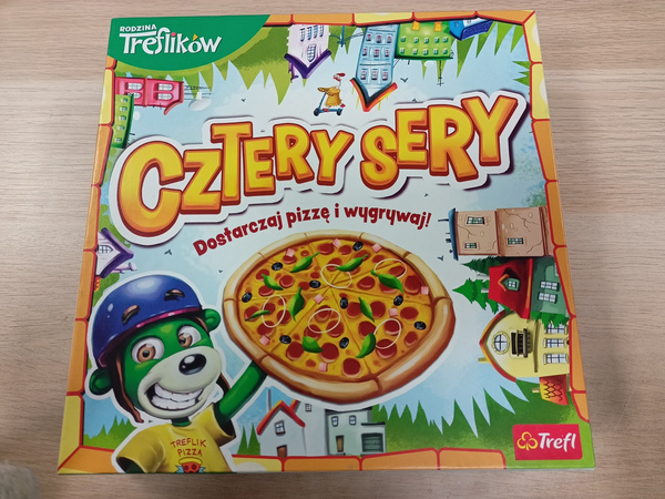 OUTLET Towarzyska gra planszowa Cztery Sery Rodzina Trefliików  USZKODZONE OPAKOWANIE