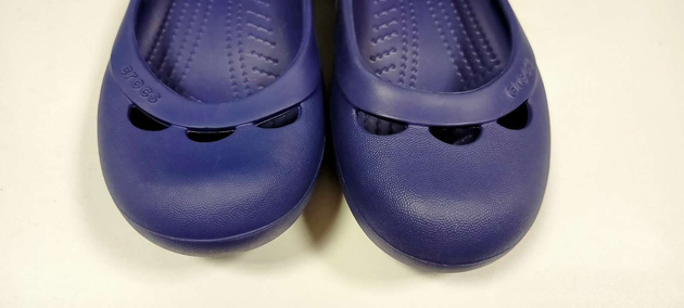 Crocs Jayna Nautical Navy Fioletowe sandałki damskie WADLIWE