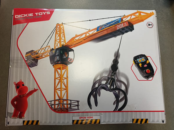 Dickie Construction Duży sterowany dźwig żuraw 120 cm Mega Crane WADLIWY
