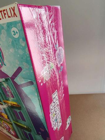 OUTLET Koci Domek Gabi Interaktywny 60 cm wielki duży dom dla lalek + figurki Kiciuś Panduś i Gabi Gabby's Purrfect Dollhouse WYBRAKOWANY