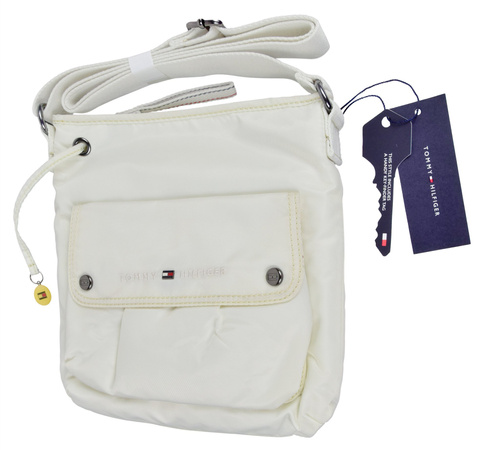 Tommy Hilfiger Grace Flat Crossover torebka kremowa