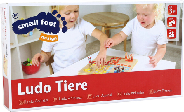 OUTLET Small Foot Drewniana Gra Chińczyk dla dzieci WADLIWA