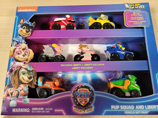 OUTLET Psi Patrol The movie 2 Mini pojazdy 7 pack Samochodziki kolorowe autka USZKODZONE OPAKOWANIE