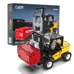 OUTLET Klocki konstrukcyjne CaDA Forklift Wózek widłowy z kontenerem 25 cm 388 elementów USZKODZONE OPAKOWANIE