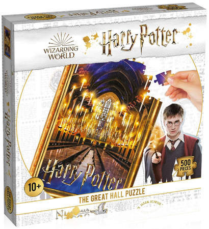 OUTLET Harry Potter Hogwart wielka sala puzzle 500 el. Winning Moves USZKODZONE OPAKOWANIE