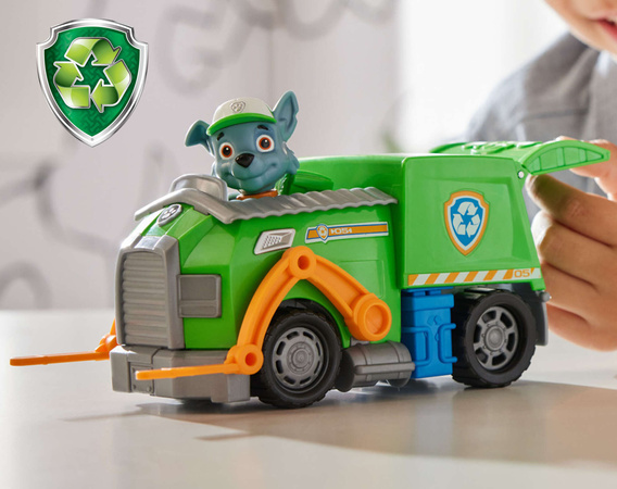 OUTLET Psi Patrol 2w1 Śmieciarka Rocky Figurka Pojazd Transformujący Eco USZKODZONE OPAKOWANIE