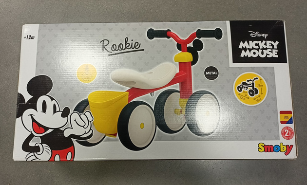 OUTLET Rowerek biegowy jeźdżik Rookie Ride Myszka Miki metal USZKODZONE OPAKOWANIE