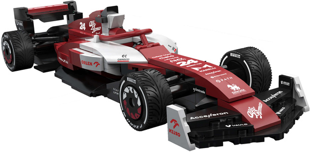 OUTLET Klocki konstrukcyjne CaDA samochód wyścigowy czerwona wyścigówka Alfa Romeo F1 Team ORLEN C42 Formuła 1 pojazd auto 271 elementów USZKODZONE OPAKOWANIE