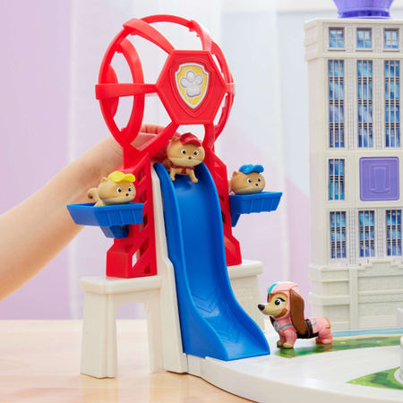 OUTLET Psi Patrol The Mighty Movie Wielki Film Zestaw Baza Liberty&Poms + 4 figurki pieski szczeniaczki WADLIWY