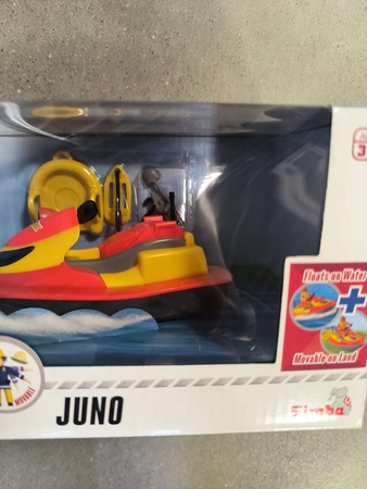 OUTLET Strażak Sam zestaw motorówka ratunkowa Juno 2.0 + mała figurka Elvis Simba NIEKOMPLETNY