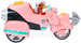 OUTLET Psi Patrol Liberty pojazd + figurka The Movie Film piesek i motor USZKODZONE OPAKOWANIE
