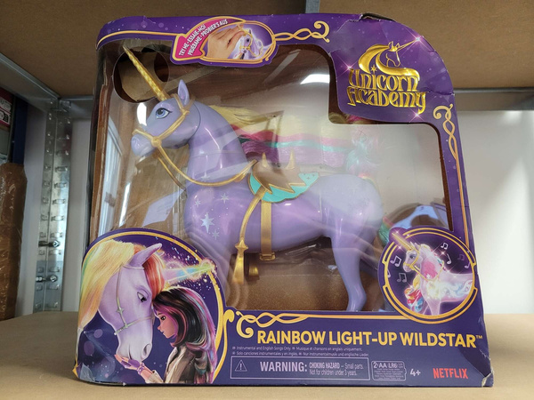 OUTLET Akademia Jednorożców Zestaw Tęczowy świecący Jednorożec figurka Wildstar Światło Dźwięk Unicorn Academy 