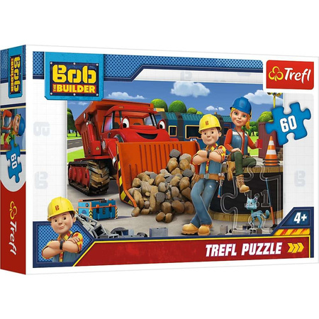 OUTLET Puzzle Bob Budowniczy Bob i Marta 60 elementów Trefl 17300 USZKODZONE OPAKOWANIE
