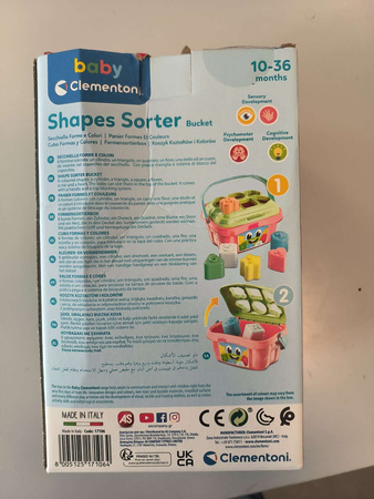 OUTLET Clementoni Baby 17106 Wiaderko sorter z klockami USZKODZONE OPAKOWANIE
